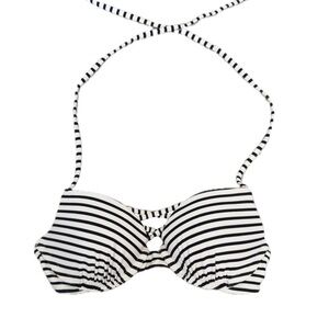 hollister black and white striped bikini